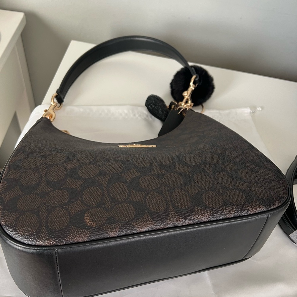 Coach Teri Hobo Bag in Signature Canvas - Picture 5 of 10